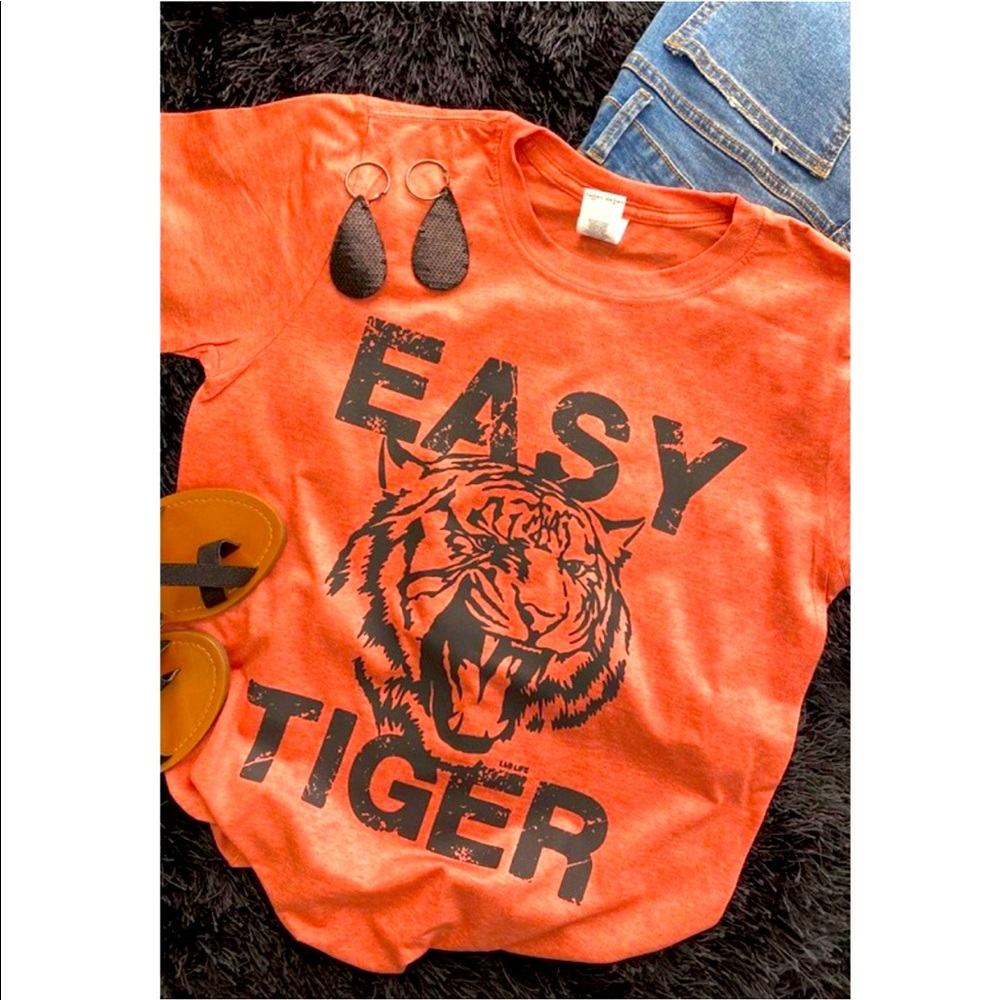 Easy Tiger Tee Shirt Short Sleeve Top Graphic